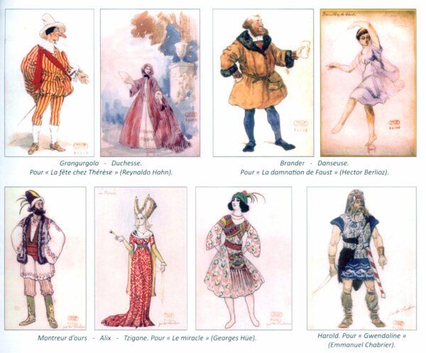 costumes créés par Joseph Pinchon pour l'Opéra de Paris