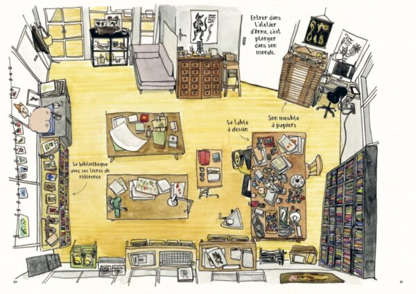 L'atelier d'Anne Wilsdorf, dessiné par Dora Formica
